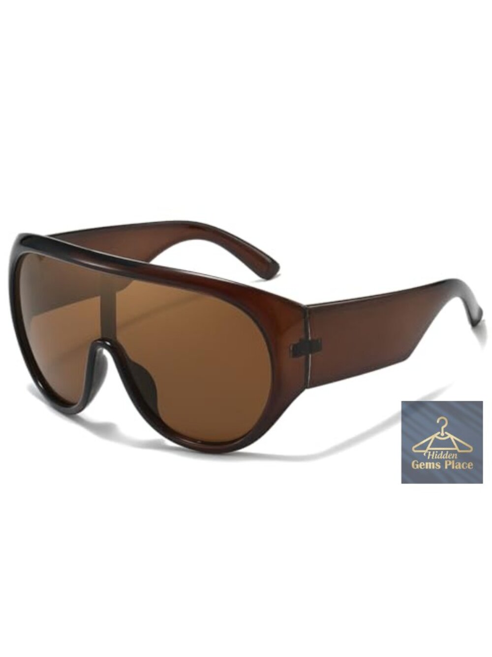 Oversized Wrap Around Sunglasses Women UV400 Protection Plastic Frame